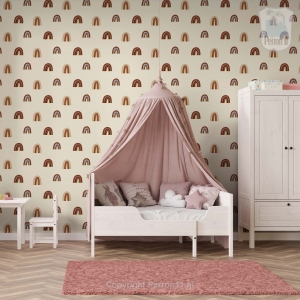 Regenboog behang kinderkamer in diverse kleuren