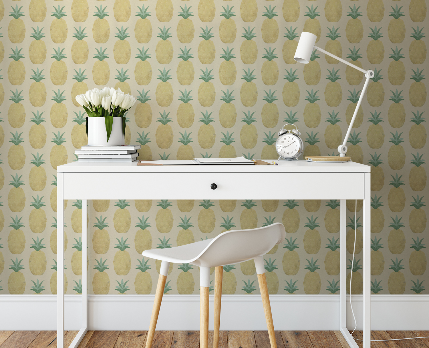 ananasbehang van Perron 11 bij bureau