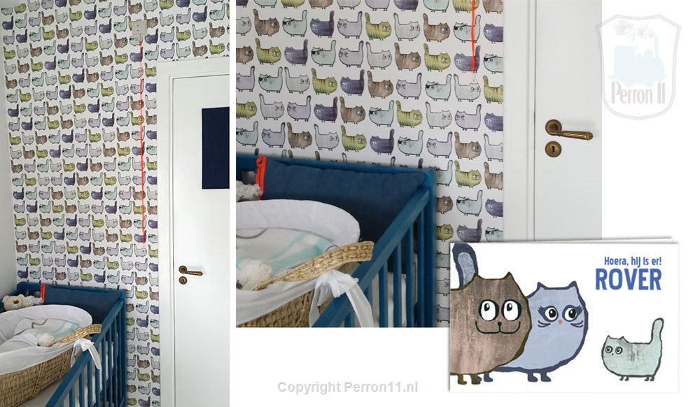 de katten babykamer van rover met kattenbehang