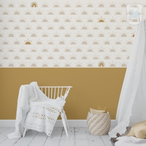 Kinderbehang Zon en Regenboog