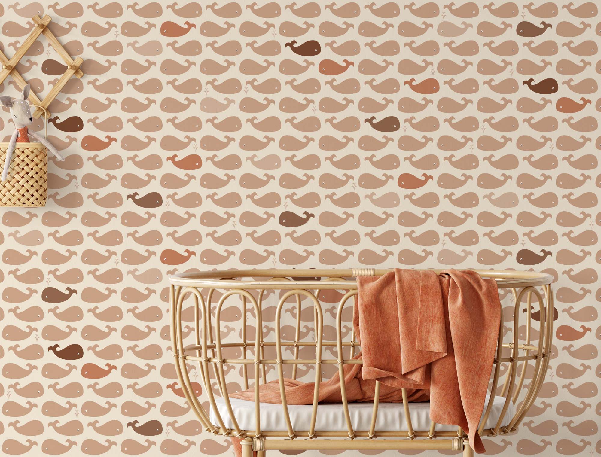 kinderkamertrends 2022: een babykamer in terracotta en aardetinten