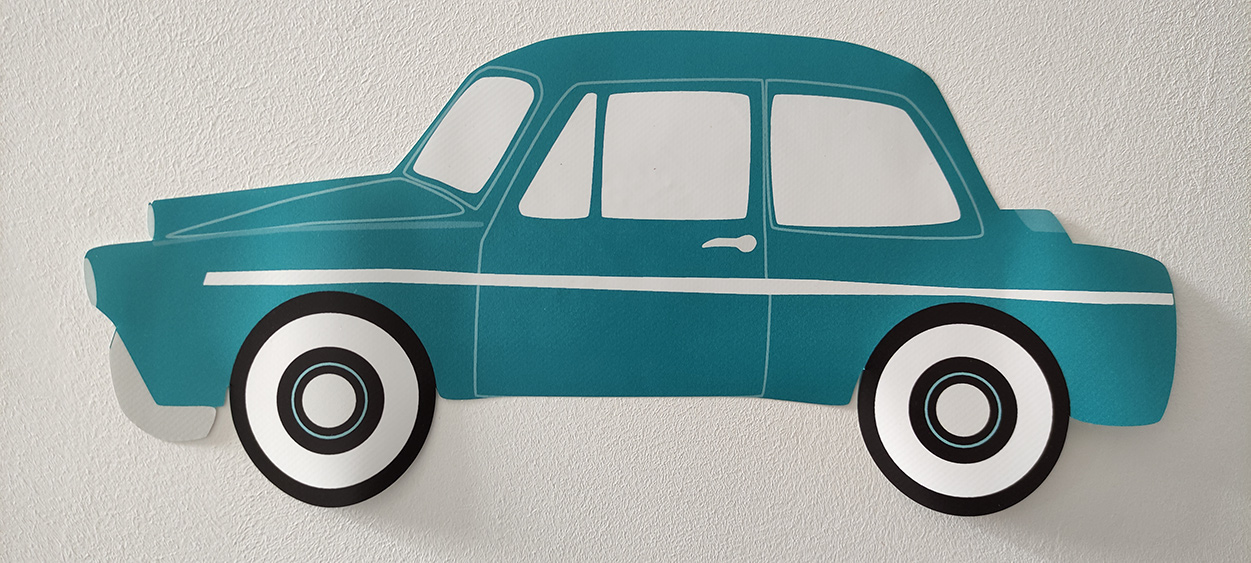 muursticker opnieuw opplakken stap 1